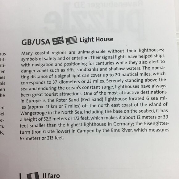 Ravensburger 3D Jigsaw Puzzle Lighthouse 216 Pieces Ages 10-99 - Picture 4 of 13